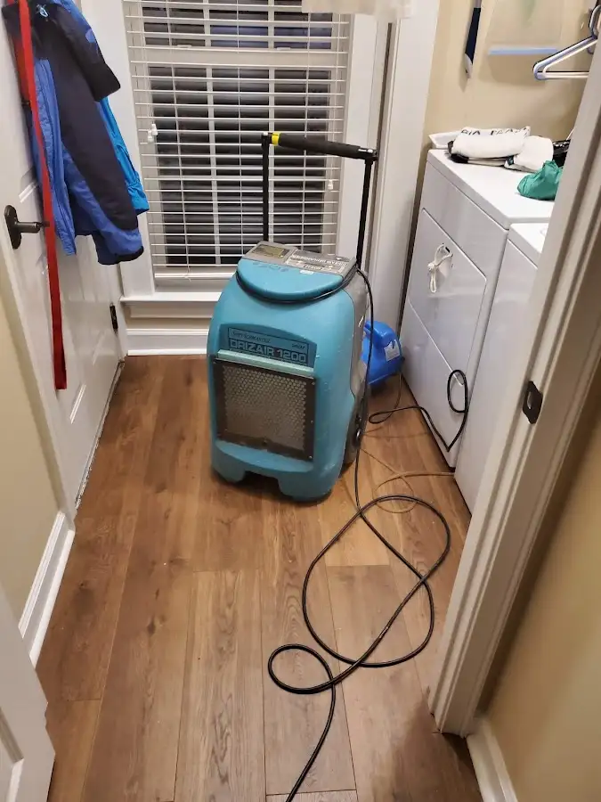 Commercial dehumidifier deployed for Flood Damage Cleanup in The Pinery